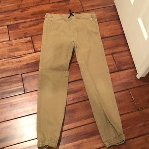 Boys tan joggers from Tillys